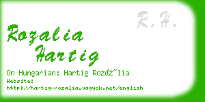 rozalia hartig business card